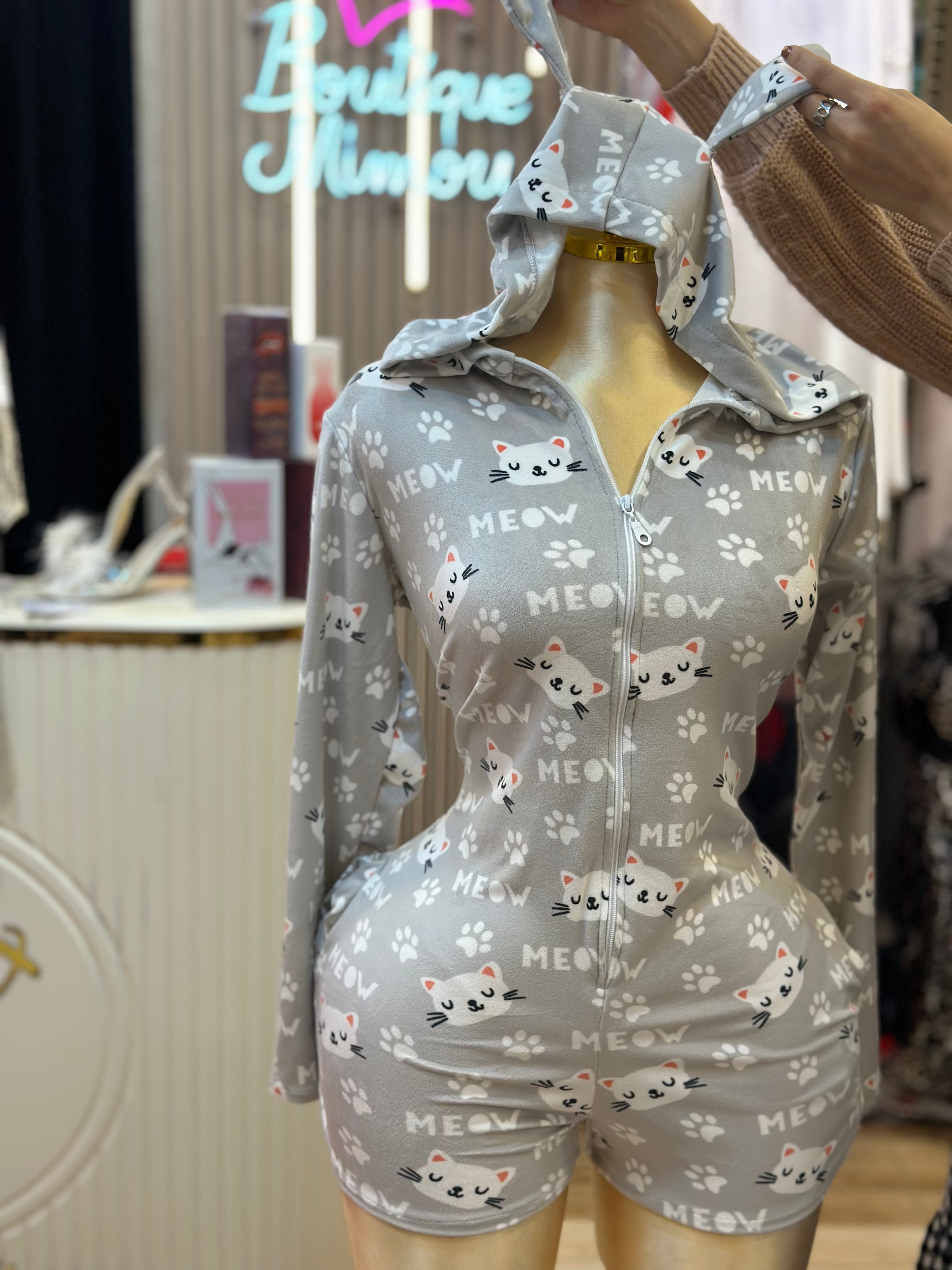 Combishort imprimé cat