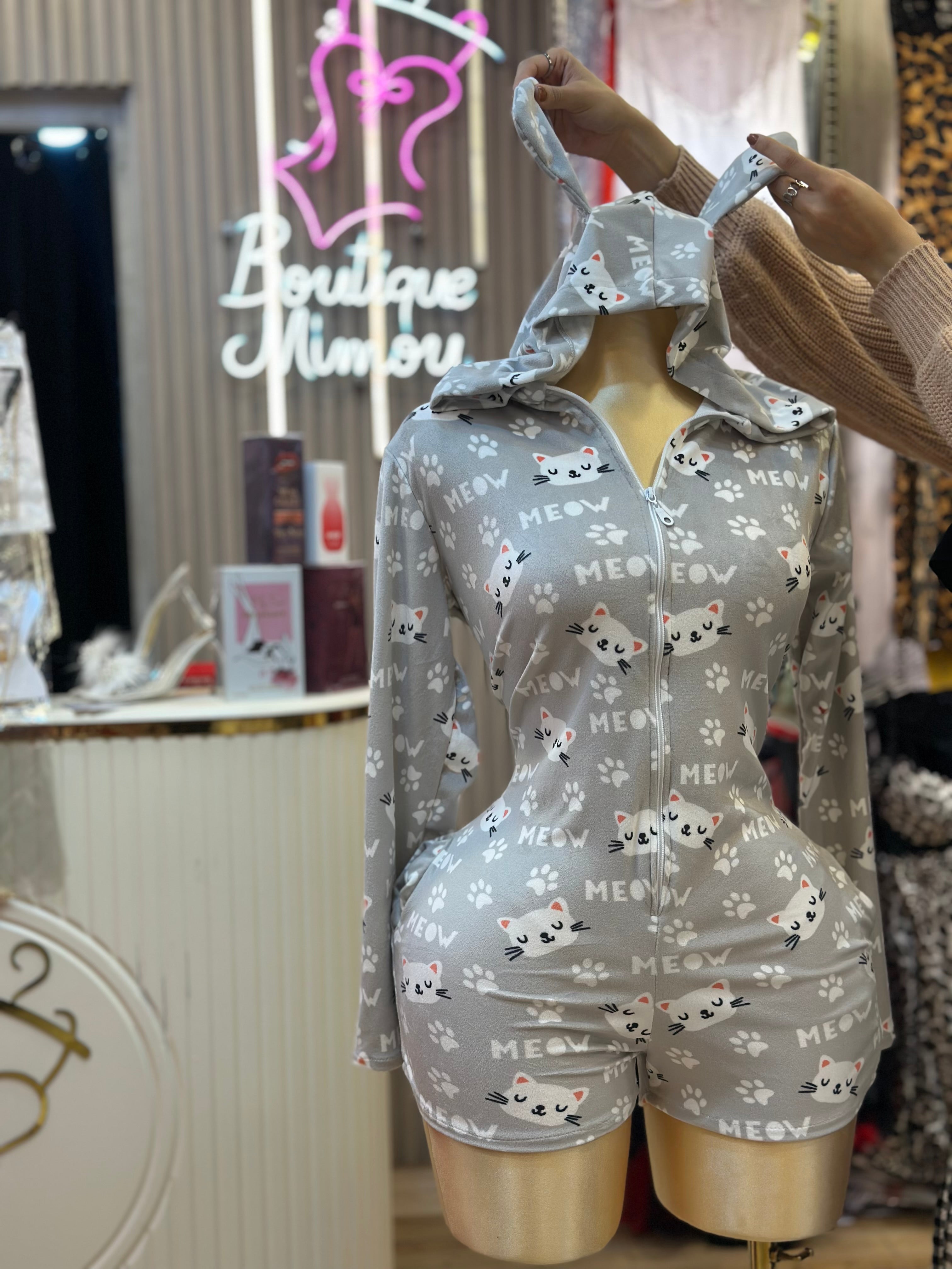 Combishort imprimé cat